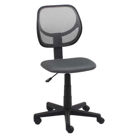 Ofm Task Chairs, 16" to 21-1/4" Height, No Arms, Gray E1009-GRAY