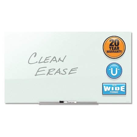 Quartet InvisaMount Glass Board, 85" x 48" G8548IMW