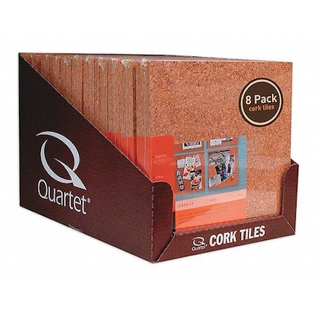 Quartet Natural Cork Tiles, 12" x 12", PK8 108