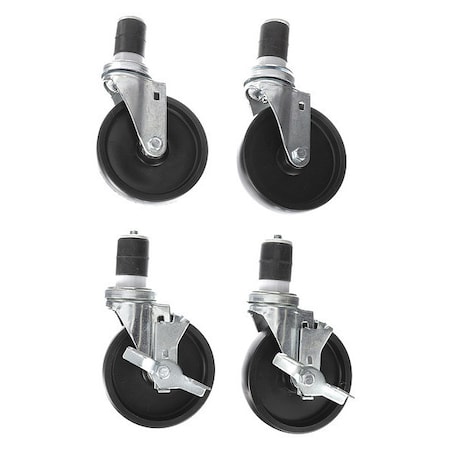 Component Hardware Caster Kit, Med Duty 1-5/8" Exp Stem Cas CSTPK-5PES