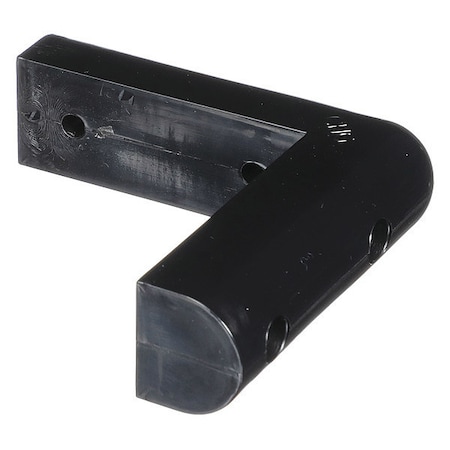 Component Hardware 3-1/2" L x 1" W x 7/8" H Black Rubber Corner Bumper With Square Ends C60-1030-B
