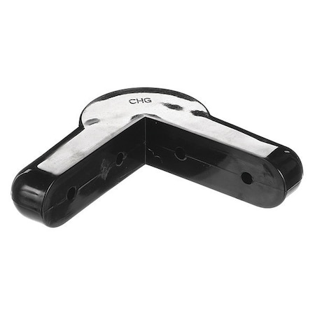 Component Hardware Black PVC Corner Bumper, Round Ends 4- C60-1050-B