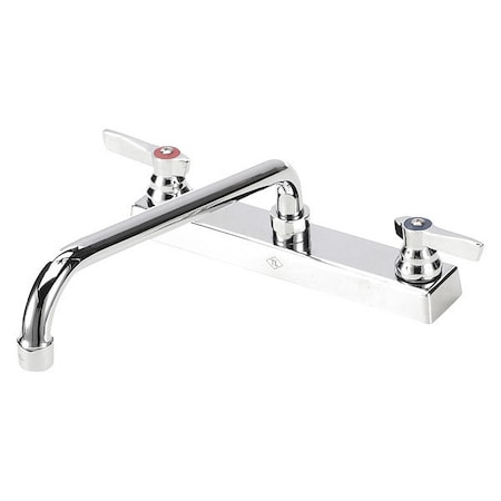 Component Hardware Top-Line 8" OC Deck Mount Faucet Ceramic Valves with 12" Swivel Spout TLL11-8112-SE1Z