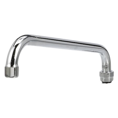 Component Hardware Encore Spout Assembly, 12", horizontal tubular swing, stainless steel KS11-12-X012