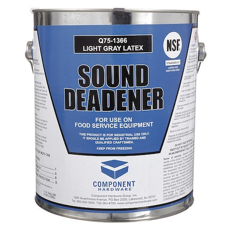 Component Hardware Latex Sound Deadener Can, 1 Gal., Gray, PK4 Q75-1366