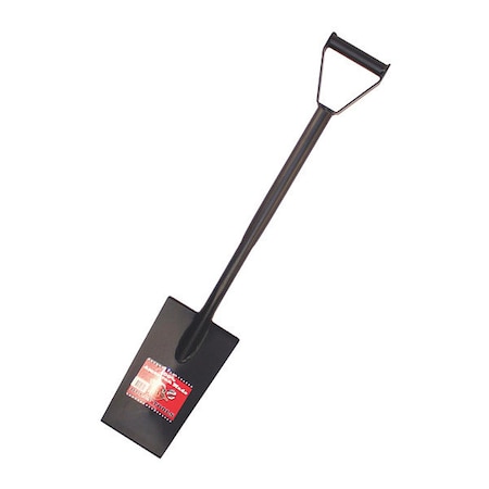 Bully Tools Spade, All Steel, 13", D-Grip Handle, 12 ga. Steel Blade, 13" L Steel Handle 92600