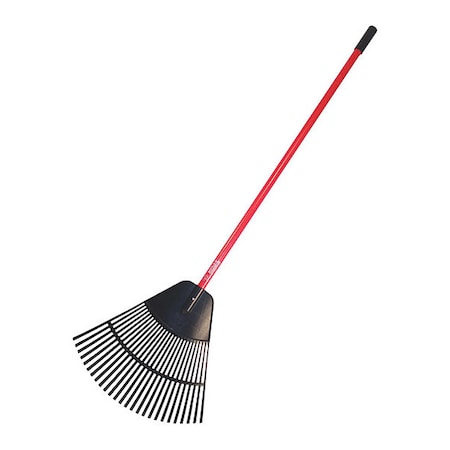 Bully Tools 24 in Polypropylene Poly Leaf Rake, 26 Tines, 72 in L Fiberglass Handle 92624