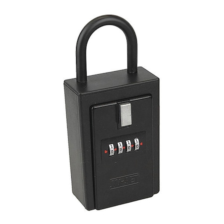 Nu-Set Key/Card Lock Box, 4-Number, Black 1003 | Zoro