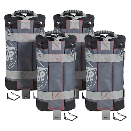 E-Z Up Instant Shelter Weight Bag, Gray w/B, PK4 WB3GYBK4