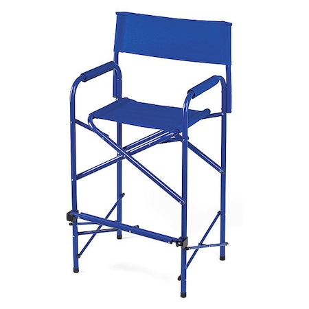 E-Z Up Chair, Director, Tall, Frame/Fabric Blue CHDIRTLBL