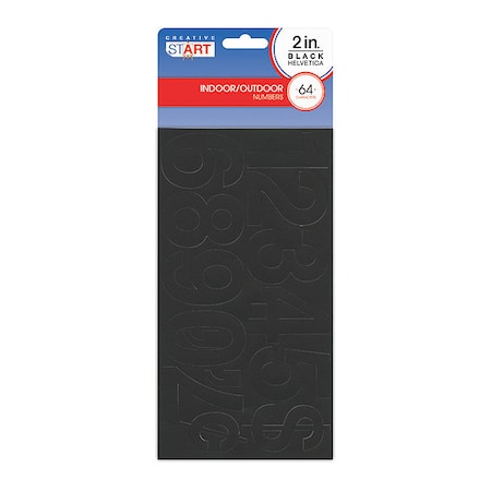 Cosco Letter, Self-Adhesive, 2", Black 098138