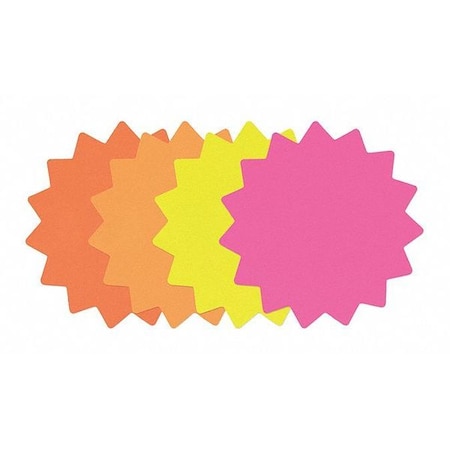 Cosco Sign, Fluorescent Burst, 4", 60 pcs., 90249 090249