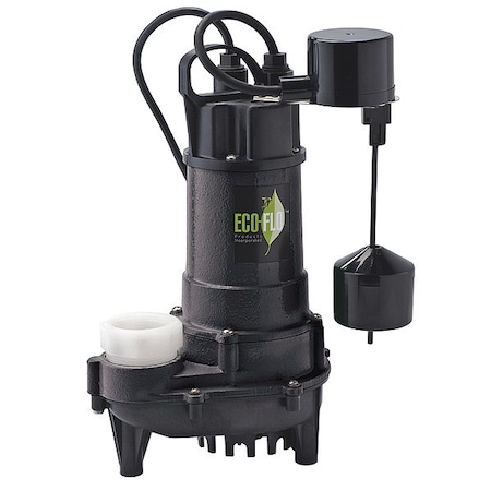 Eco-Flo Cast Iron Sump Pump, Vertical Swtch 3/4HP ECD75V