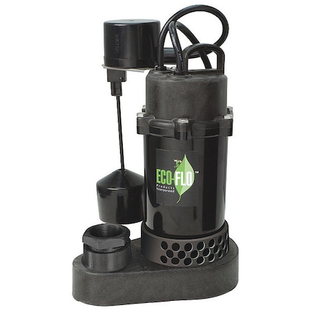 Eco-Flo Thermoplastic Sump Pump, VrtclSwtch 1/2HP SPP50V