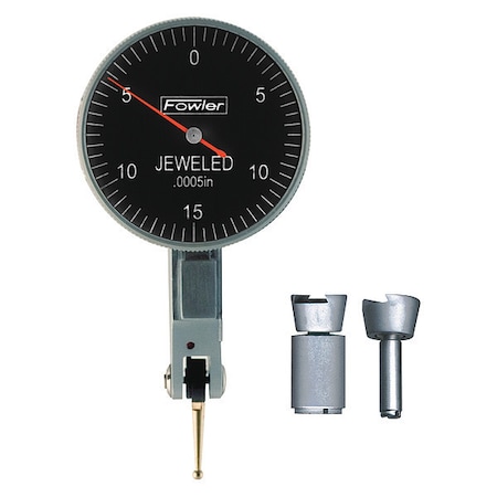 Fowler 1-1/2" Horizontal Black Dial Test Indicator 525627800
