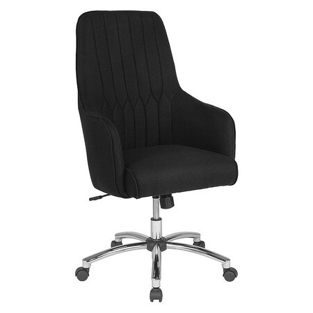Flash Furniture Office Chair, 28"L45-1/4"H, Curved, ContemporarySeries BT-90910H-BLK-F-GG