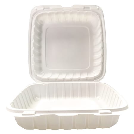 Zoro Select Disp Carry-Out Ctnr, 9 in W, Ivory, PK150 EPPHL-91