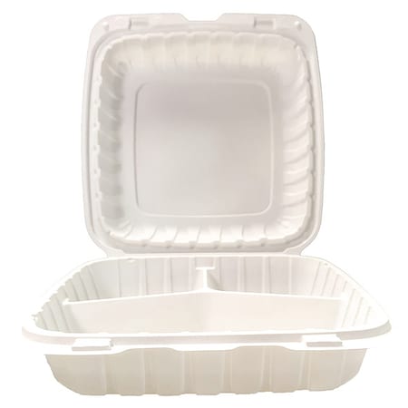 Zoro Select Disp Carry-Out Ctnr, 9, Ivory, PK150 EPPHL-93