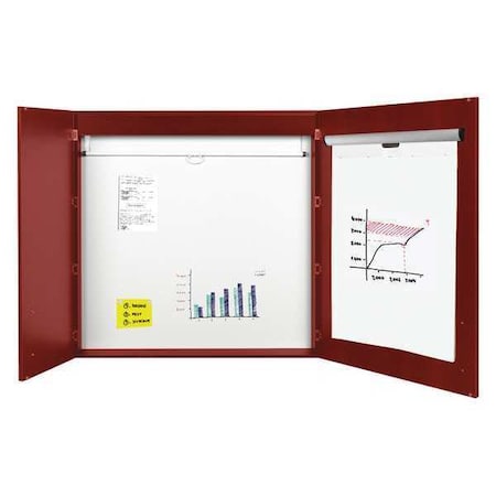 Mastervision 48"x48" 4-in-1 Dry Erase Conference Cabinet CAB01010130
