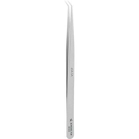 Excelta Tweezers, SS, 5 1/2" L, Bent, Point 65A-SA