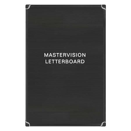 MASTERVISION Letter Board 2 ft.x3ft., Black, Aluminum Frame LET03031810