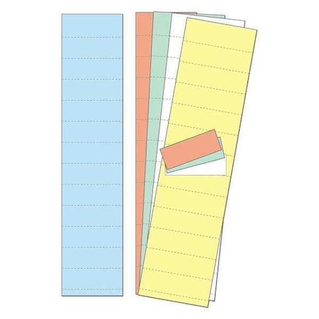 Mastervision MasterVision Pk of 1000, Magnetic Data Card Replacement Paper Inserts, 1"x2" Inserts, 5 Asstd Colors, PK1000 FM1312