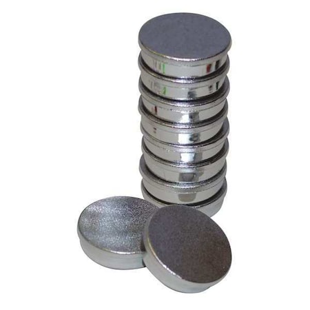 Mastervision MasterVision Round Magnets, Strong for Whiteboards, File Cabinets, Fridge, 10 Pk, 1" DIA, Silver IM130809