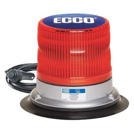 Pulse Led Beacon, 11 Patterns, Vac-Mag, Red 7960R-VM