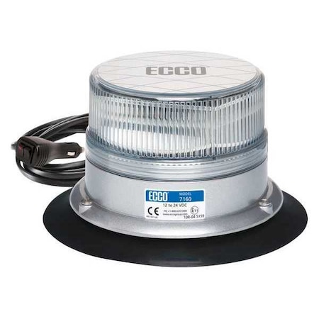 Reflex Led Beacon, 12-24Vdc, Vac-Mag, Clear 7160CC-VM