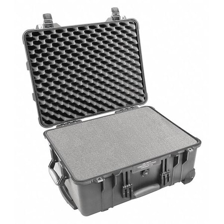 Pelican Black Rolling Case, 23.78"L x 18.33"W x 12.08"D 1560M
