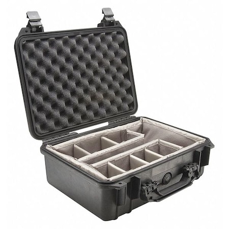Pelican Black Padded Divider Case, 16"L x 13"W x 6-7/8"D 1454
