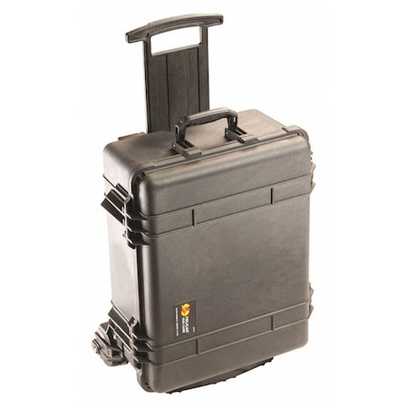 Pelican Black Rolling Case, 23.78"L x 18.33"W x 12.08"D, Material: Polypropylene 1560MNF