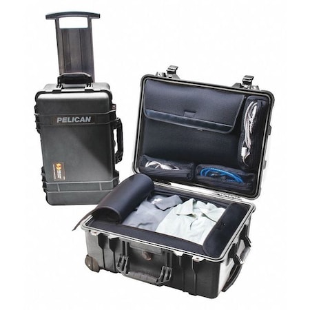 Pelican Black Rolling Case, 22.07"L x 17.92"W x 10.42"D 1560LOC