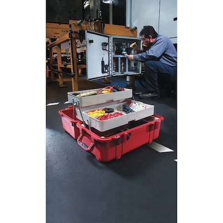 Pelican Red Padded Divider Case, 20.85"L x 12.73"W x 12-3/4"D 1460TOOL