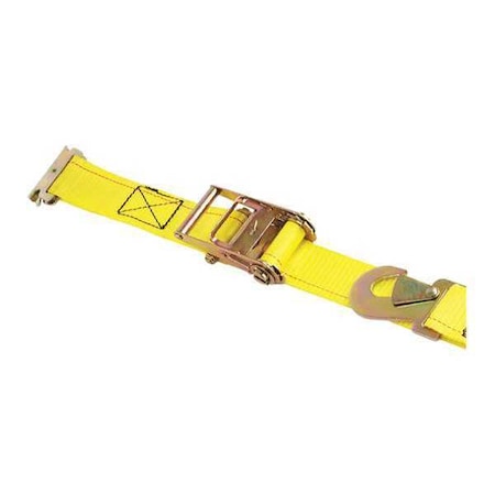 Progrip Cargo Control Ratch, 7 ft.x 2", ZincHdl, E-TrakEnd, SnapHk 310490
