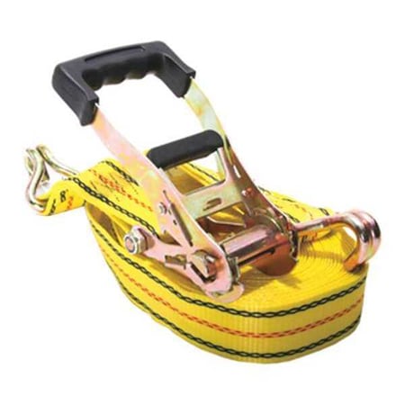 Progrip Cargo Control Ratchet, 40 ft.x2", Zinc Hdl, Dbl J Hooks 310800