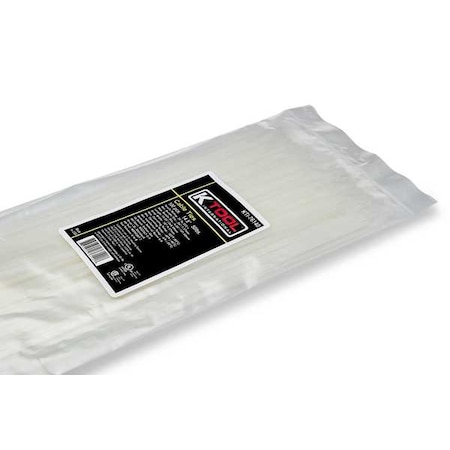 Triton Products 14" Long Heavy Duty Natural Nylon Ties, with 50 lb Tensile Strength, 100/pk KTI-76140