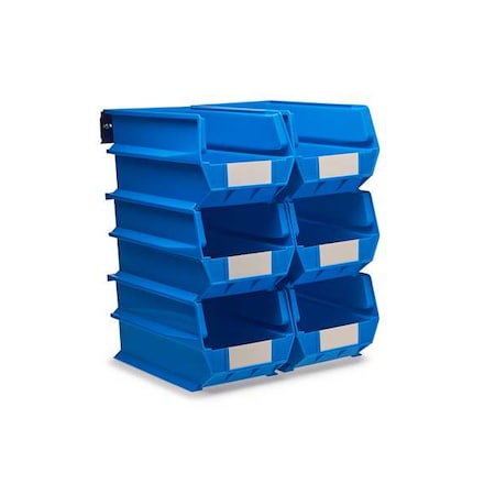 Triton Products Polypropylene Wall Storage Unit, 14-3/4 in D x 7 in. H x 8.25 in. W, Blue 3-240BWS
