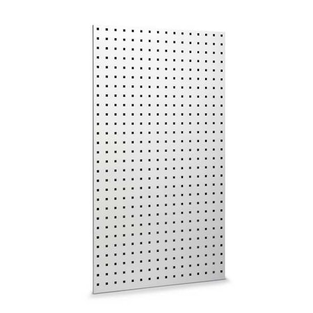 Triton Products (2) 24 In. W x 42-1/2 In. H White Epoxy 18-Gauge Steel Square Hole Pegboards Mounting Hardware LB2-W