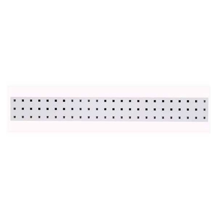 Triton Products (1) 36 In. W x 4.5 In. H White Epoxy 18-Gauge Steel Square Hole Pegboard Strip LBS-1W