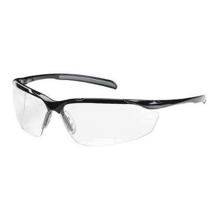 Bouton Optical Commander, Safety Glasses, Anti-Fog, Clear Lens, Black Frame, Half-Frame 250-33-0020