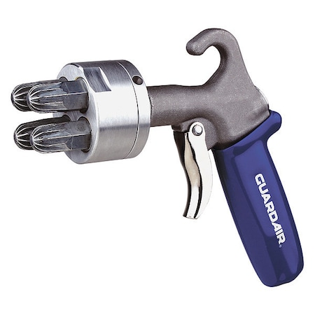 Guardair QuietForce Air Gun, Cluster Nozzle, 82 dB 74GMAC