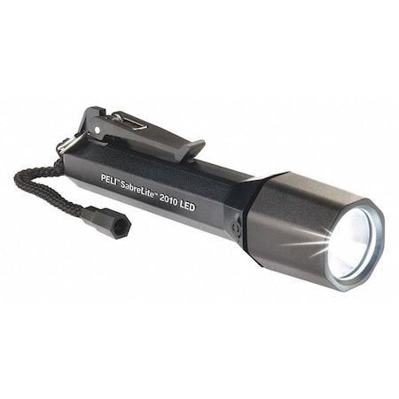 Pelican Black LED Flashlight, Alkaline C, 161lm 2010C