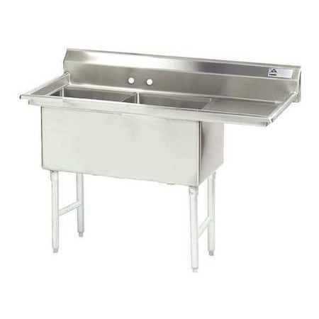 Advance Tabco 30" W x 62-1/2" L x 43" H, 14 ga. 304 Stainless Steel FS-2-1824-24R