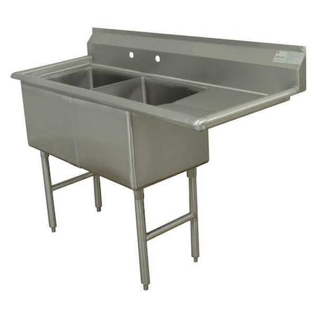 Advance Tabco 30" W x 56-1/2" L x 43" H, 16 ga. 304 Stainless Steel FC-2-1824-18R-X