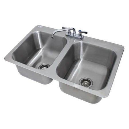 Advance Tabco Sink, Counter Top Drop-In, 14x16x10, 18g DI-2-1410