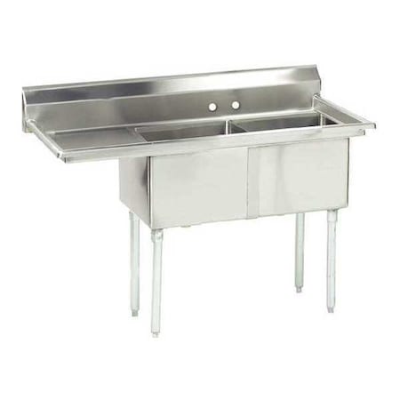 Advance Tabco 23-3/4" W x 56-1/2" L x 42-3/4" H, 18 ga. 304 Stainless Steel FE-2-1812-18L-X