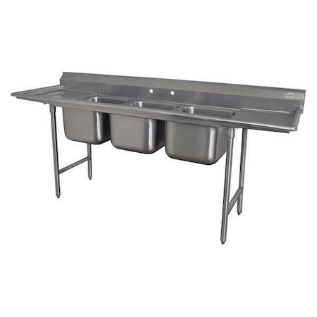 Advance Tabco 35" W x 103" L x 42" H, Heavy gauge 304 Stainless Steel T9-83-60-18RL-X
