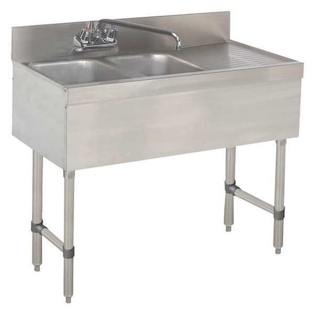 Advance Tabco 18" W x 48" L x Splash Mount (Faucet), Utility Sink and Laundry Tub SLB-43R-X