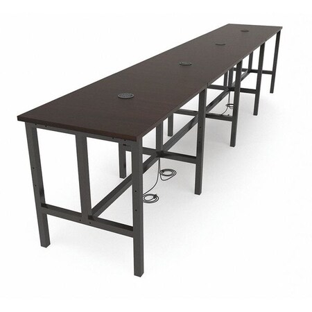 Ofm Standing Height Table, 186" D, 38" H, Walnut, Laminate 9016-T-WLT